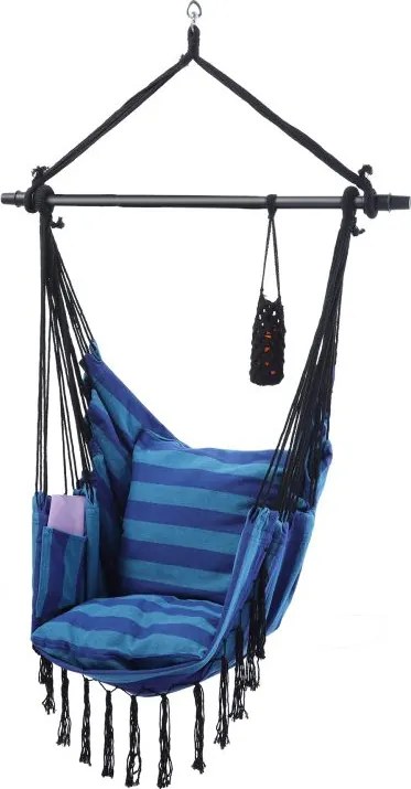 MIADOMODO Wiszący fotel bujany, niebieski