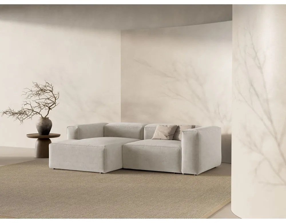 Beżowy narożnik (lewostronny/z szezlongiem) Bergamo – Cosmopolitan Design