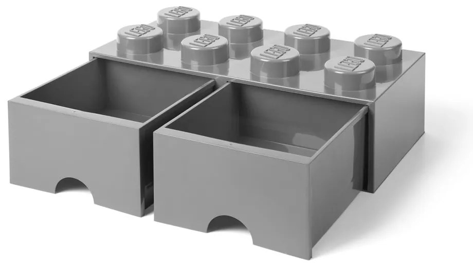 Szary pojemnik z 2 szufladami LEGO®