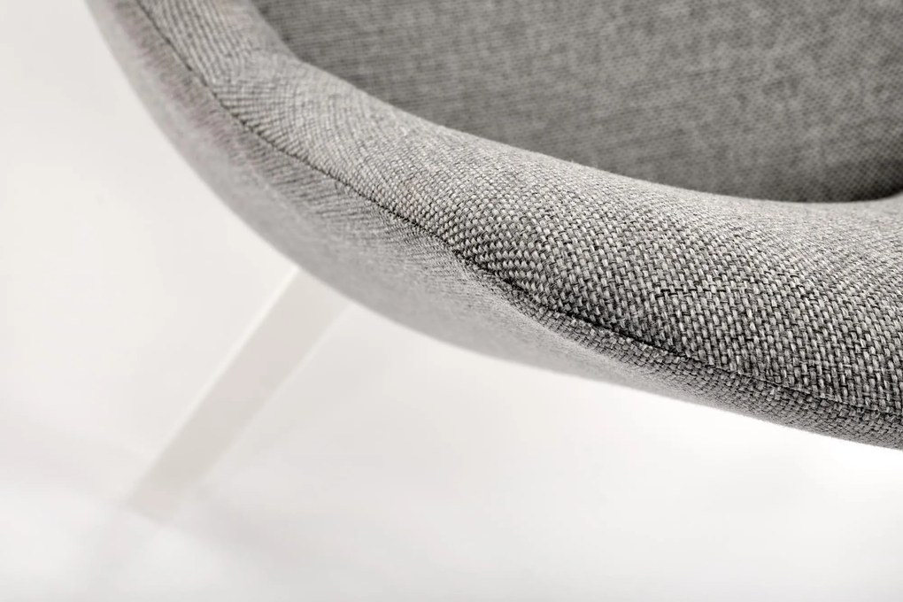 Krzesło do Jadalni Tapicerowane, Szary/Biały TOLEDO Inari 91