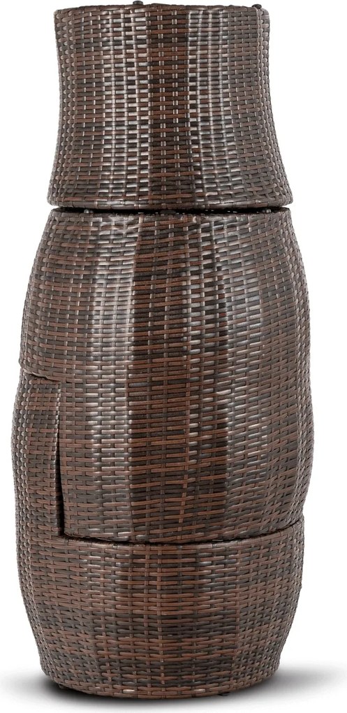 Zestaw Mebli Ogrodowych FRIO Brązowy/Beżowy 2x Fotel Stolik Tarasowy Nowoczesny