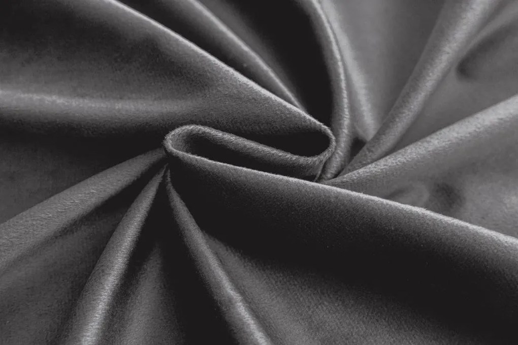 Jasnoszara zasłona zaciemniająca VELVET 140x250 cm Zawieszanie: Taśma z wiązaniami