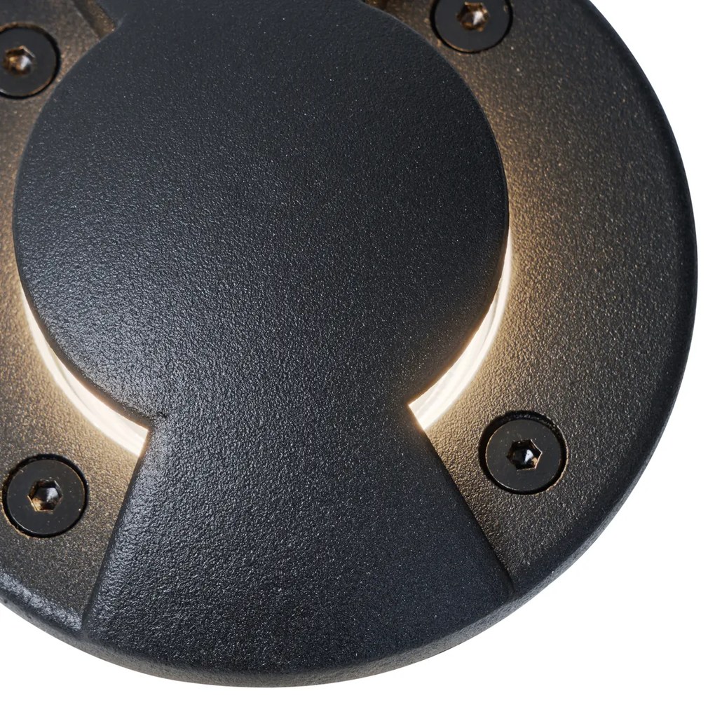 Nowoczesny reflektor gruntowy czarny GU10 50mm 2-źródła światła IP65 - Cellar