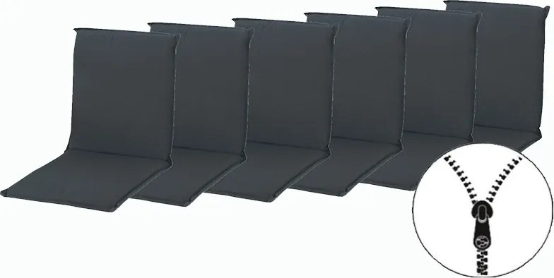 Doppler ELEGANT 2430 niski - zestaw 6 szt. zestaw 6 szt. poduszek na krzesło z niskim oparciem