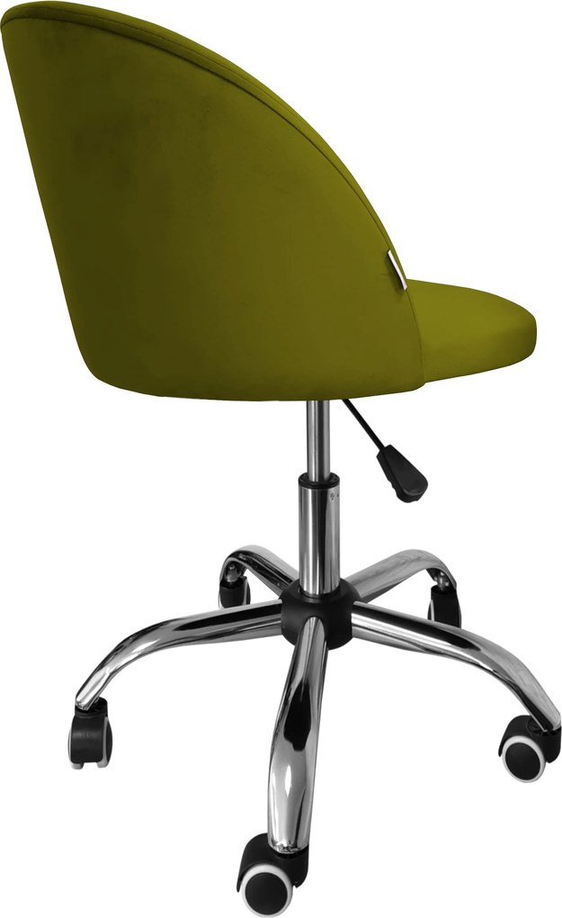 Fotel obrotowy COLIN krzesło biurowe fotel ergonomiczny do biurka : Kolor Stelaża - Chrom, Kolor tkaniny - VELVET - BL75, Typ siedziska - Siedzisko obrotowe 360°, Typ tkaniny - Velvet