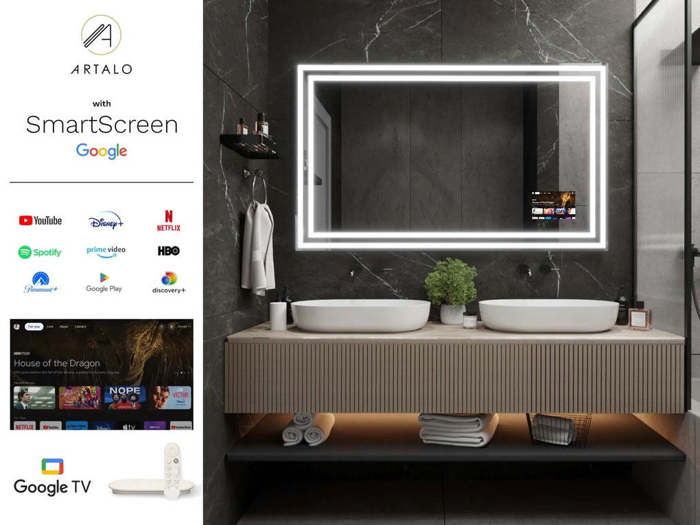 LED lustro do łazienki z oświetleniem M3 premium