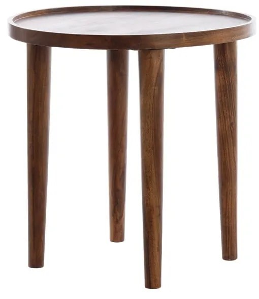 Okrągły stolik z litego drewna akacjowego ø 45 cm Qiano – Light &amp; Living