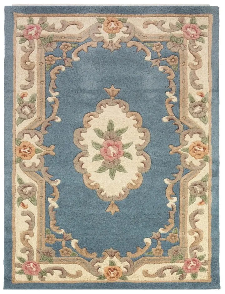 Niebieski wełniany dywan Flair Rugs Aubusson, 150x240 cm