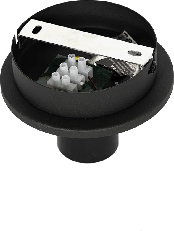 Orientalna lampa sufitowa czarna z naturalnym bambusem 30 cm - Pua