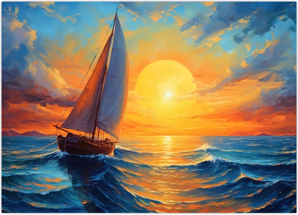 Obraz - Żaglówki (70x50 cm)