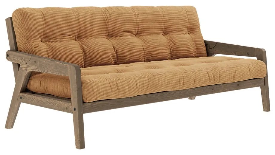 Musztardowa rozkładana sofa 190 cm Grab Carob – Karup Design