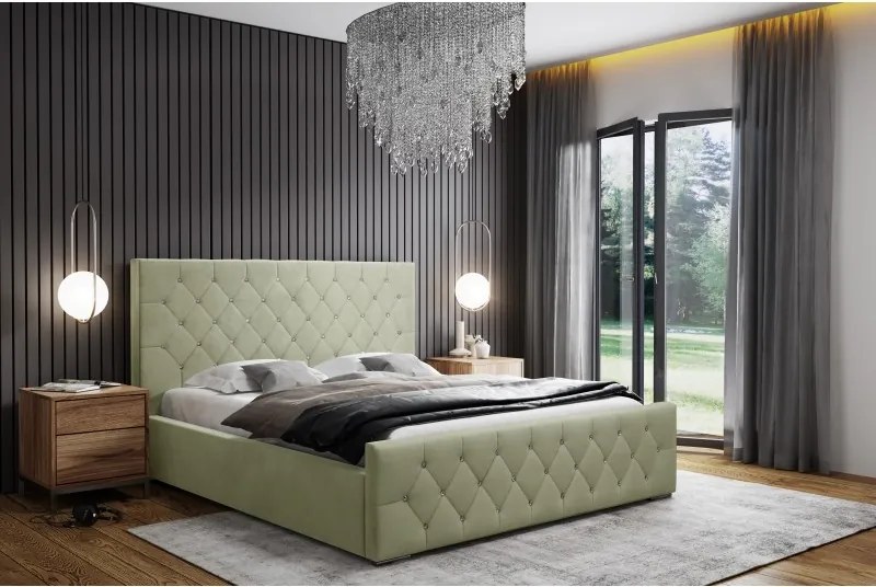 Łóżko Mona I 160 w tkaninie Magic Velvet 2237