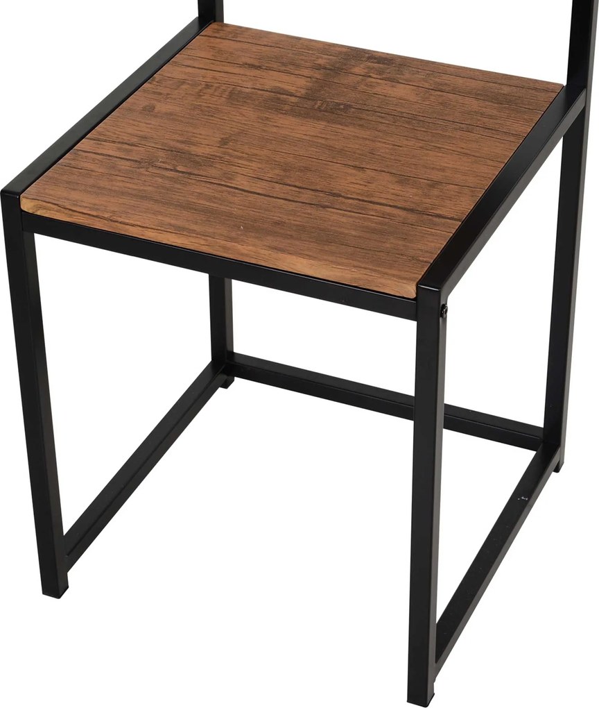 HOMCOM Zestaw barowy 3 części Stół i 2 krzesła Wysoki stolik kuchenny Brąz i Czarny | Aosom PL