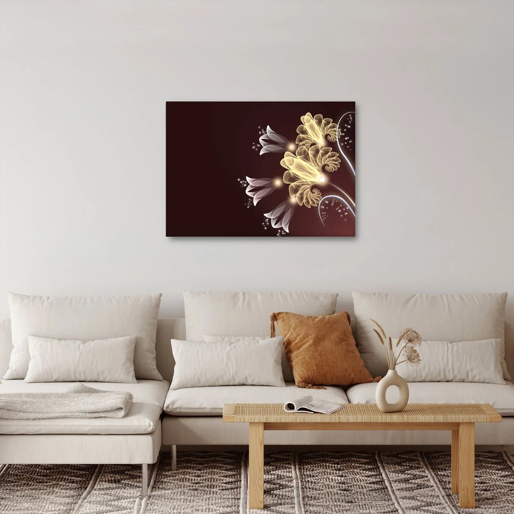 Obraz - Świecące kwiaty (70x50 cm)