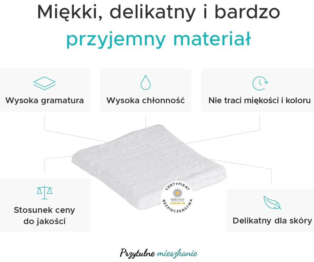 Ręcznik SOFT 50 x 100 cm biały, 100% bawełna
