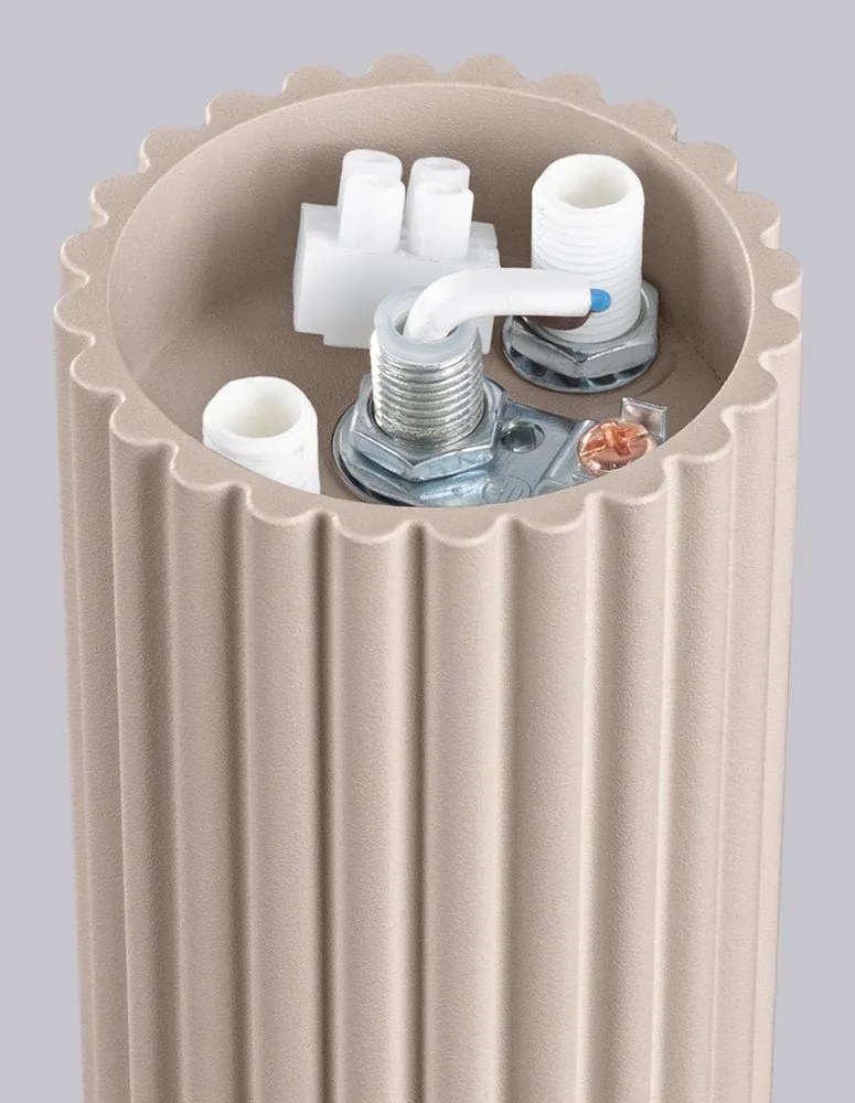 Szarobrązowa lampa sufitowa ze szklanym kloszem ø 12 cm Orbital – Sollux