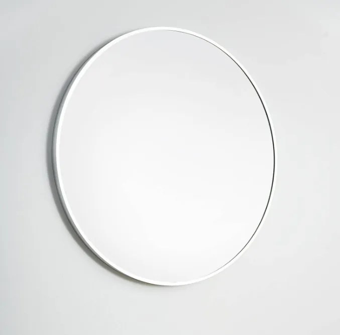 Lustro LOFT FI60cm M-951 białe ścienne okrągłe łazienkowe do salonu sypialni loftowe Industrialne minimalistyczne