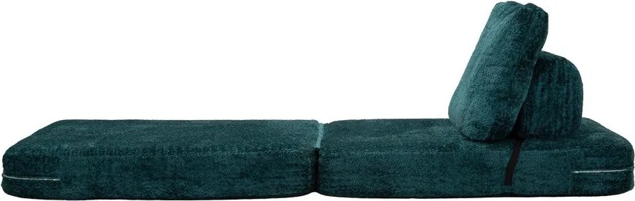 Zielononiebieski rozkładany fotel z materiału bouclé Faster – Mauro Ferretti