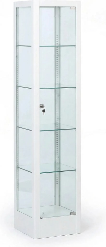 Witryna szklana, 1800 × 400 × 400 mm, biały