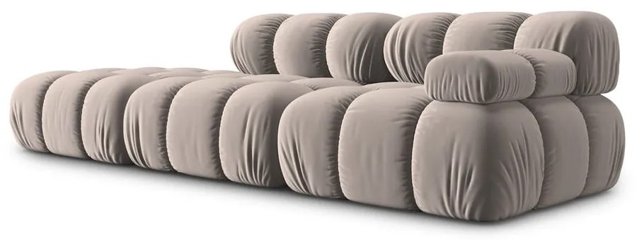 Jasnobrązowa aksamitna sofa modułowa 282 cm Bellis – Micadoni