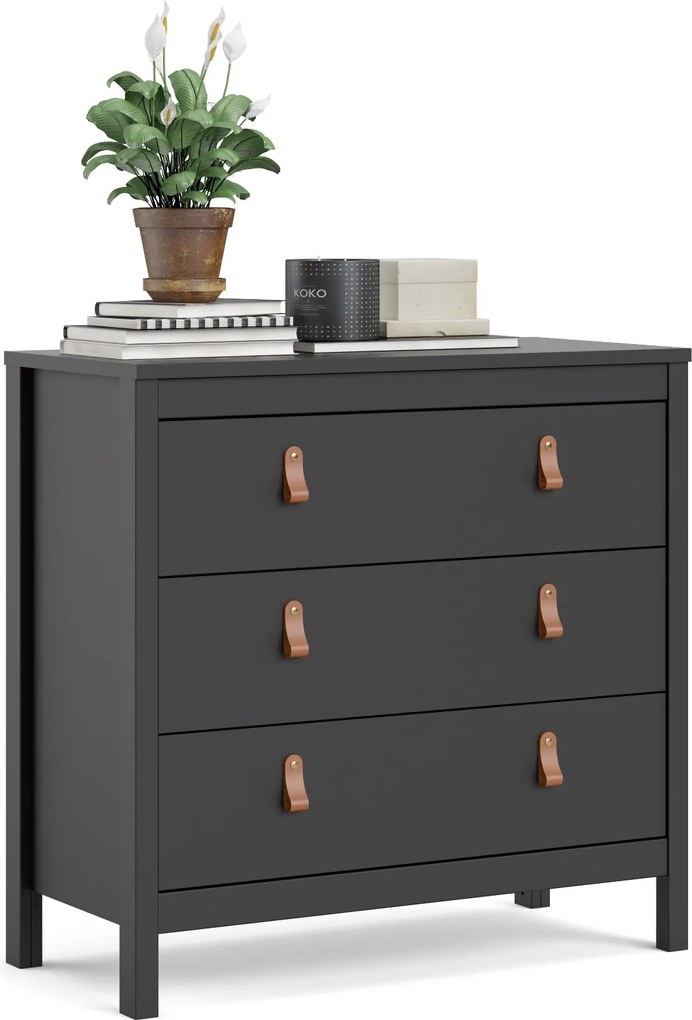 Czarna komoda z szufladami Madrid 3S