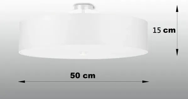Biały minimalistyczny plafon z abażurem 50 cm - EX662-Secret
