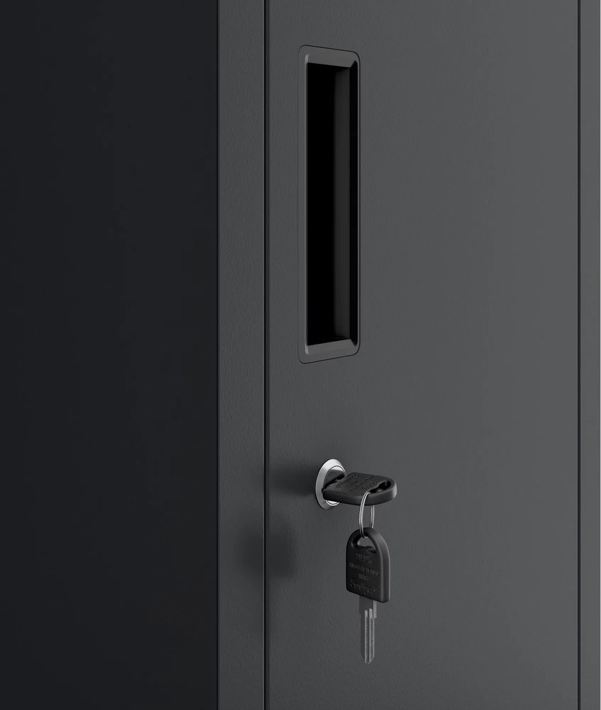 Szafka BHP ubraniowa pracownicza antracytowa BARTEK 1 Plus 292 x 1720 x 450 mm