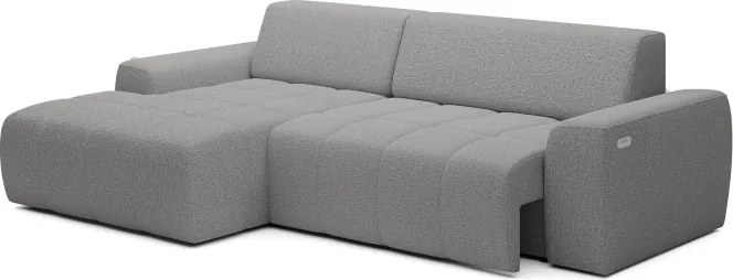 Narożnik SAVIO Lewostronny z Elektryczną Regulacją wolnostojący tkanina KANSAS 14 Jasny Szary WERSAL