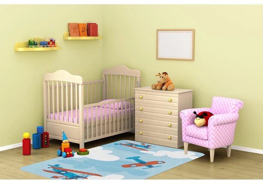 Niebieski dywan dziecięcy 80x140 cm Around the World – Oyo Concept