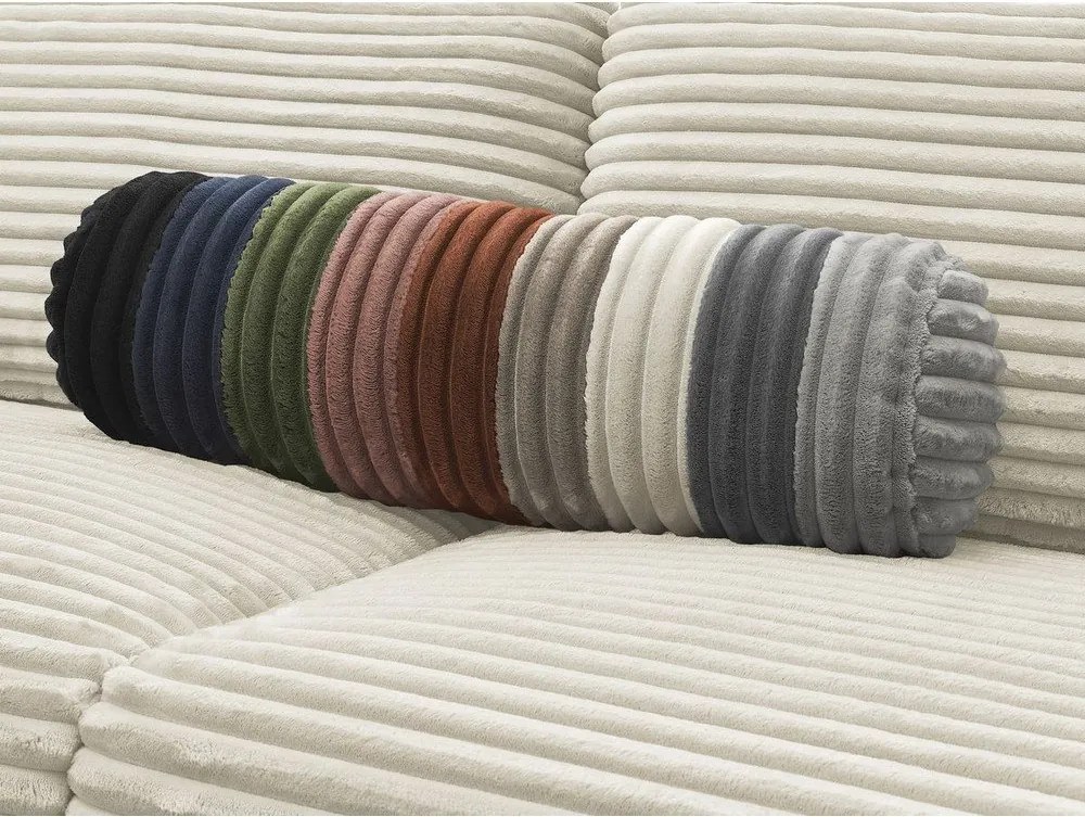 Beżowa sztruksowa rozkładana sofa do spania 240 cm Hugo – Bobochic Paris