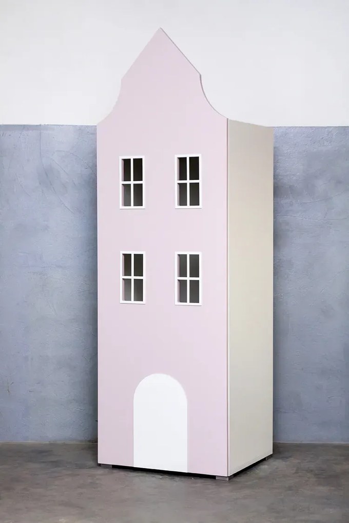 Różowa szafa domek G5-K04