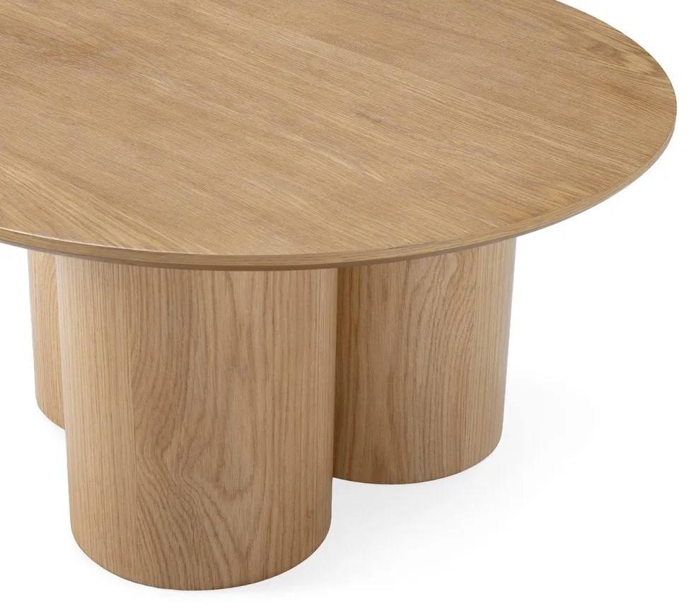 Okrągły stolik w dekorze dębu w naturalnym kolorze ø 80 cm Lua – MOME