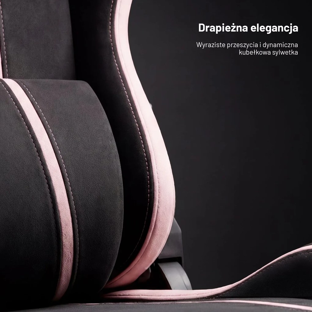Fotel gamingowy młodzieżowy Diablo X-One Small Size materiałowy, Akira Pink