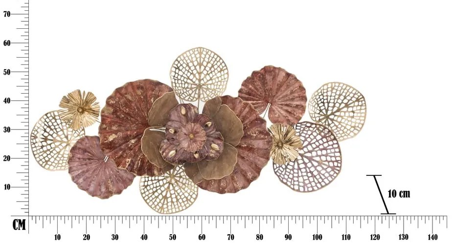 Metalowa dekoracja wisząca Mauro Ferretti Flowery, 118x58 cm