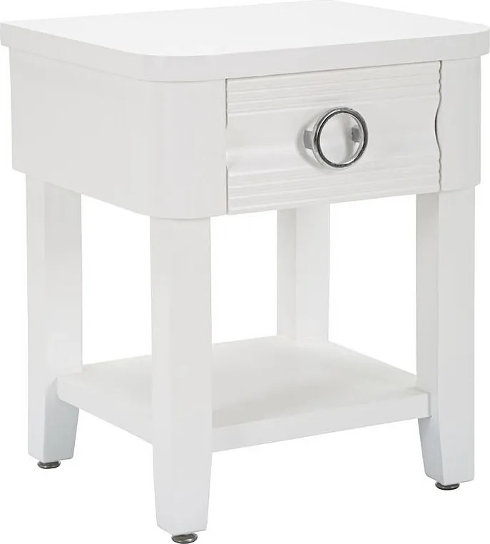 Stolik Nocny VKH10, Biały, 45x40x54 cm, Kendra Home