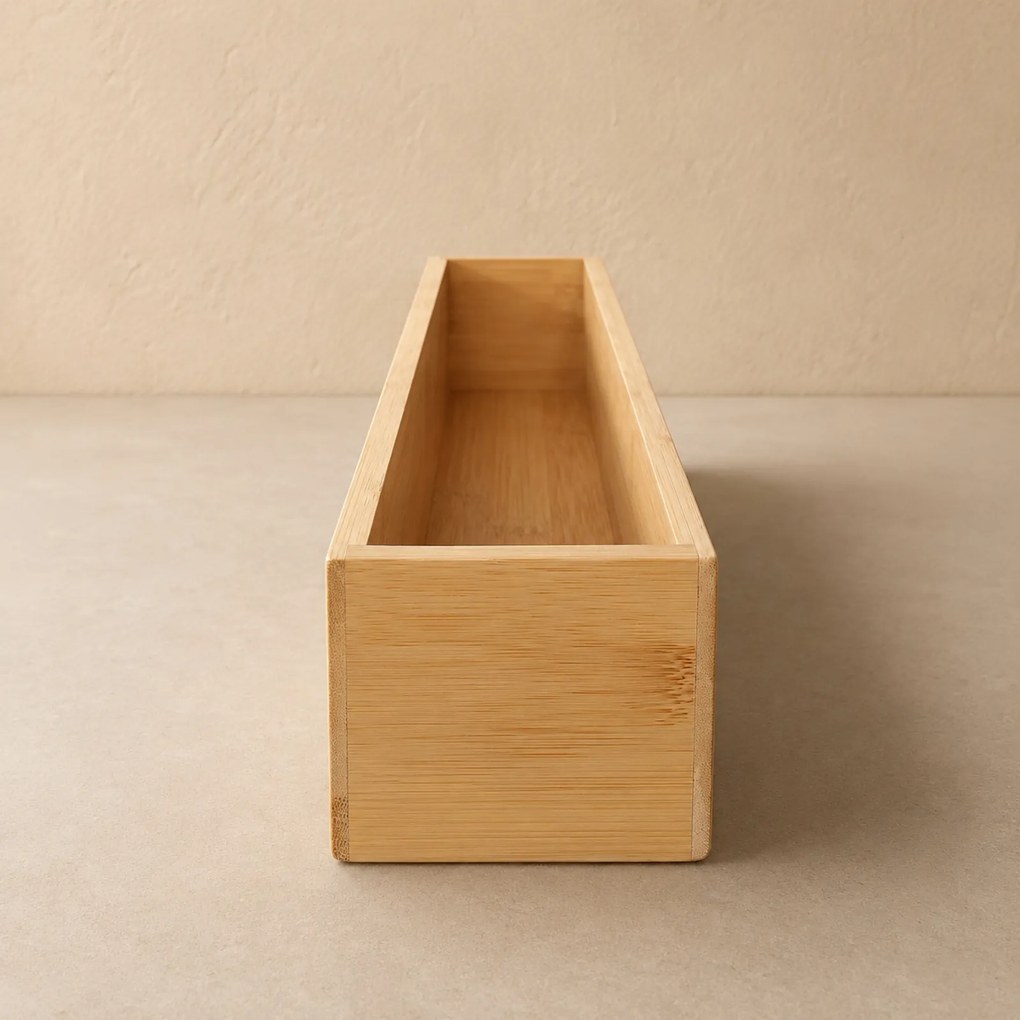 Organizer biurkowy bambusowy, 38 x 8 x 7 cm