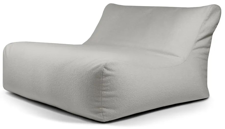 Jasnoszary worek do siedzenia z materiału bouclé Sofa Lounge – SLOWDOWN