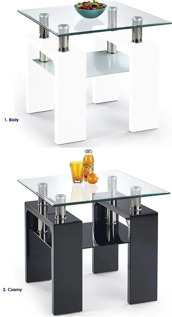 Lakierowana ława biały połysk - Karis 3X