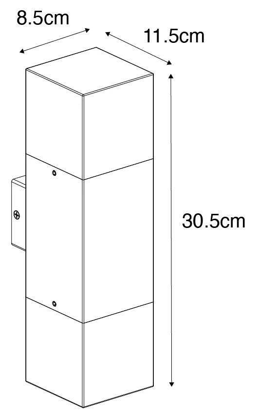 Zewnetrzna Zewnętrzny Kinkiet / Lampa scienna czarny z opalowym kloszem 2-punktowy IP44 - Dania Nowoczesny Oswietlenie zewnetrzne