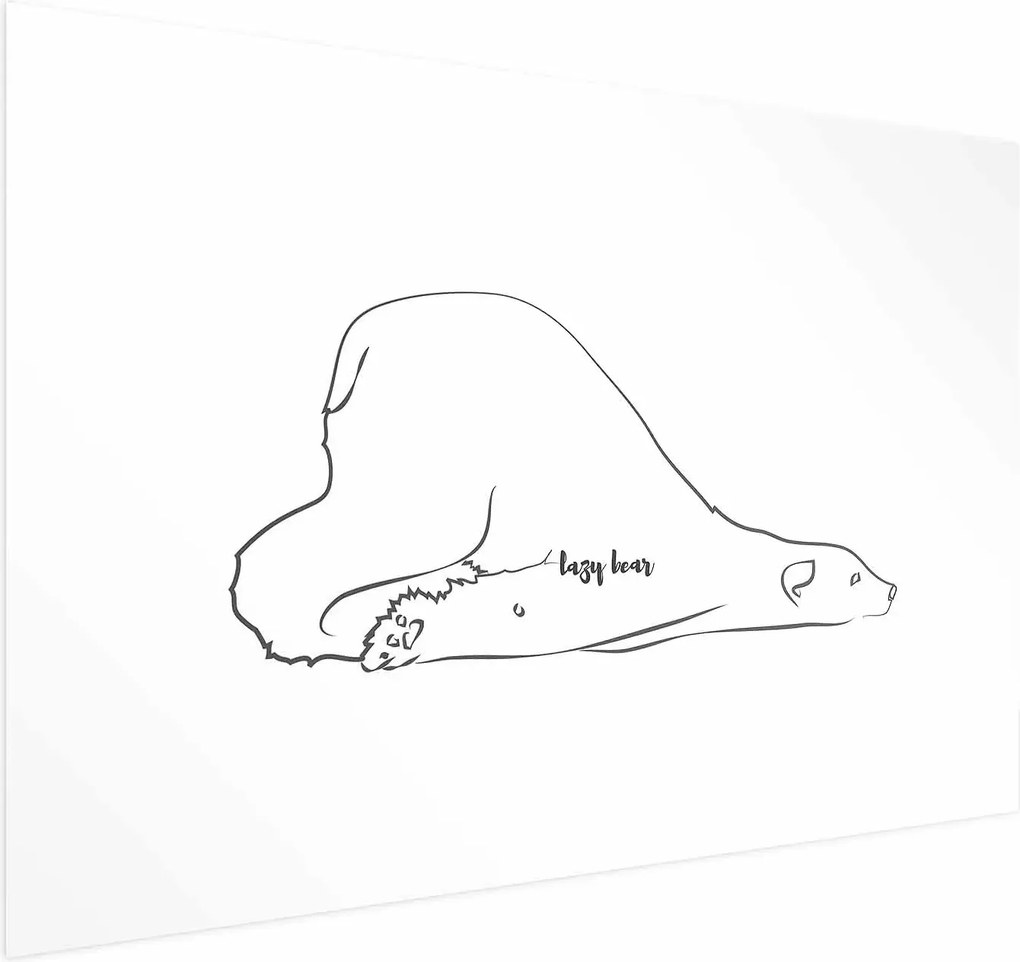 Plakat Leniwy niedźwiedź 60x40 cm bez ramy bez marginesu ARTGEIST B