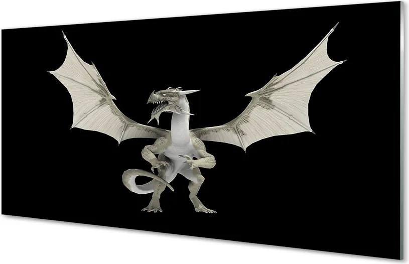 Panel Kuchenny Szklany Legendarny Biały Smok
