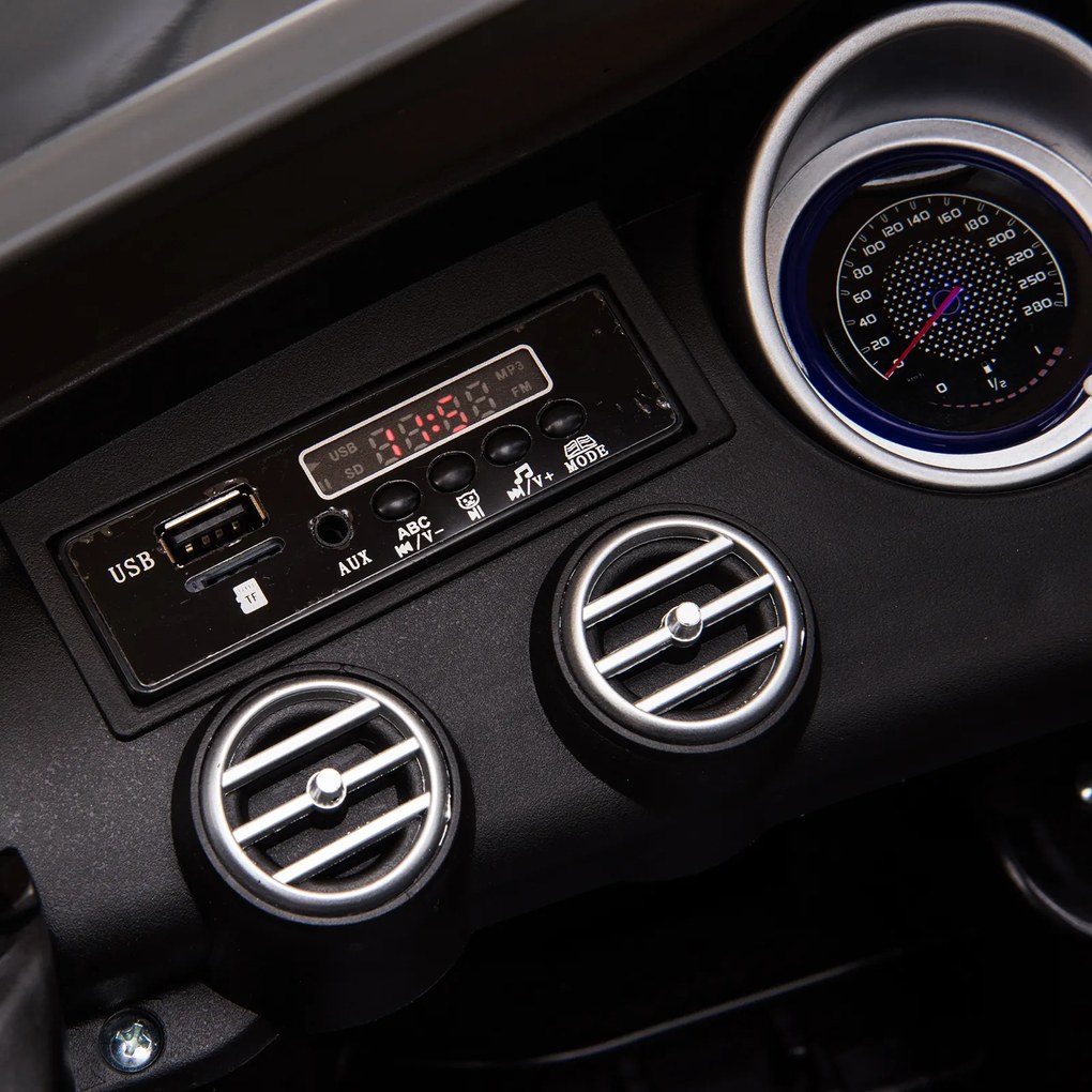 Mercedes-Benz Elektryczny Samochód Dla Dzieci Z Pilotem MP3 Bezpieczny Dla 3-8 Lat Dostępny w Czarnym i Białym | Aosom PL