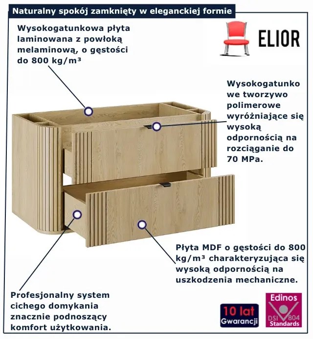 Wisząca szafka pod umywalkę z szufladami G6-E54