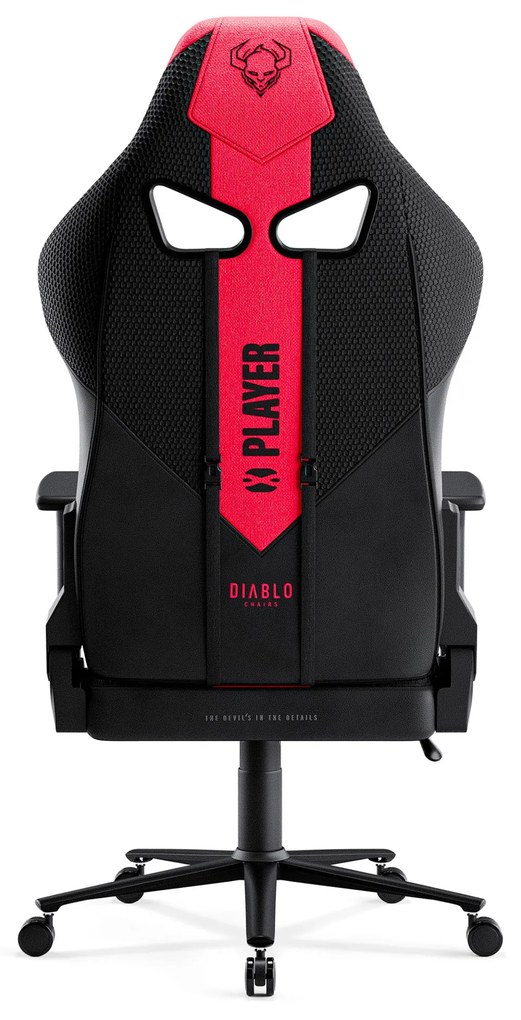 Materiałowy fotel gamingowy Diablo X-Player 2.0 King Size, karmazynowo-antracytowy
