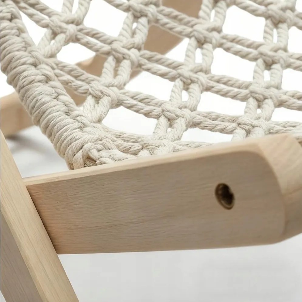 Drewniany leżak ogrodowy składany Coral HC-2501, styl boho