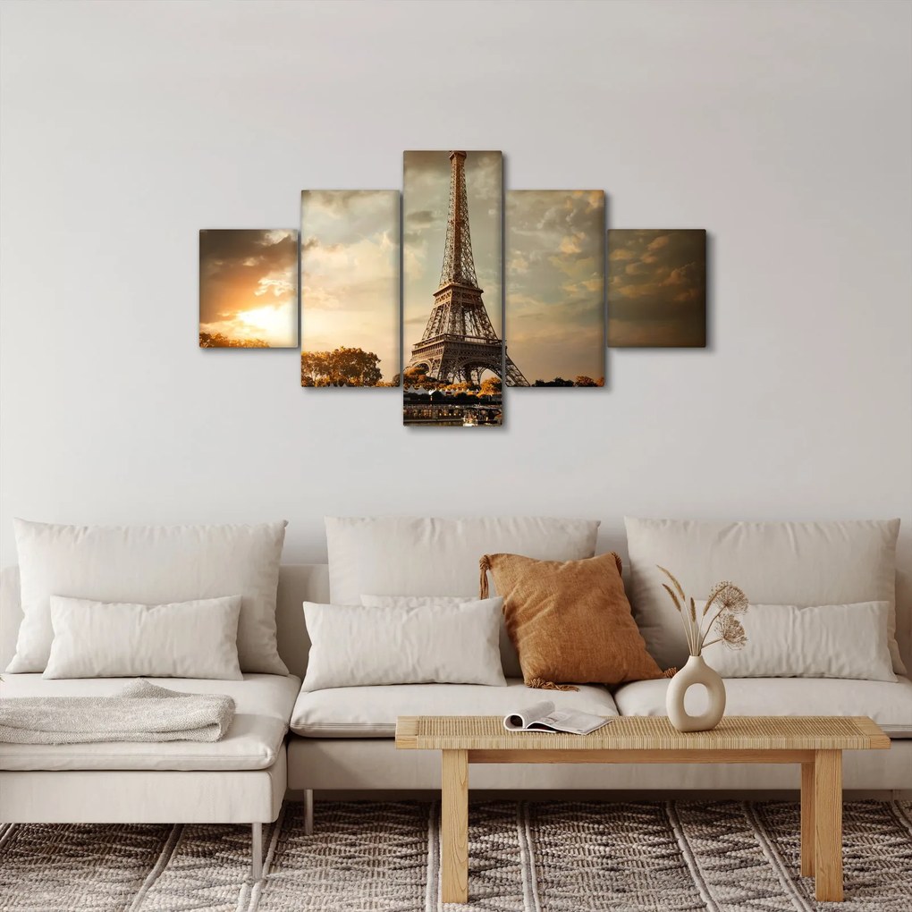 Obraz - Wieża Eiffla, Paryż, Francja (125x70 cm)