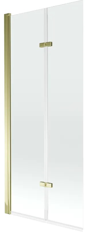 Mexen Castor parawan nawannowy 2-skrzydłowy 80 x 150 cm, transparent, złoty - 892-080-002-50-00