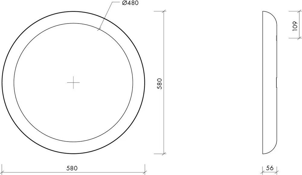 Lustro ścienne ø 58 cm Allo – noo.ma