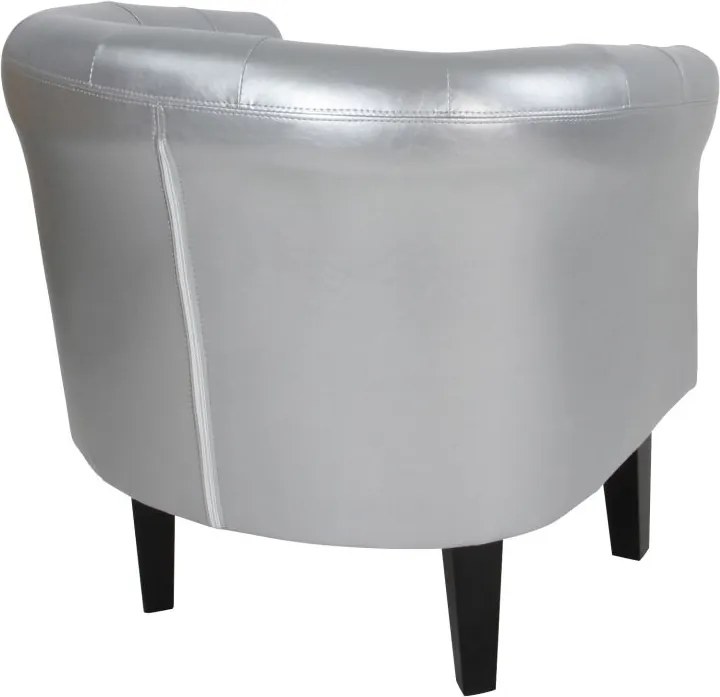 MIADOMODO Zestaw foteli Chesterfield, 58x71x70 cm, srebrny