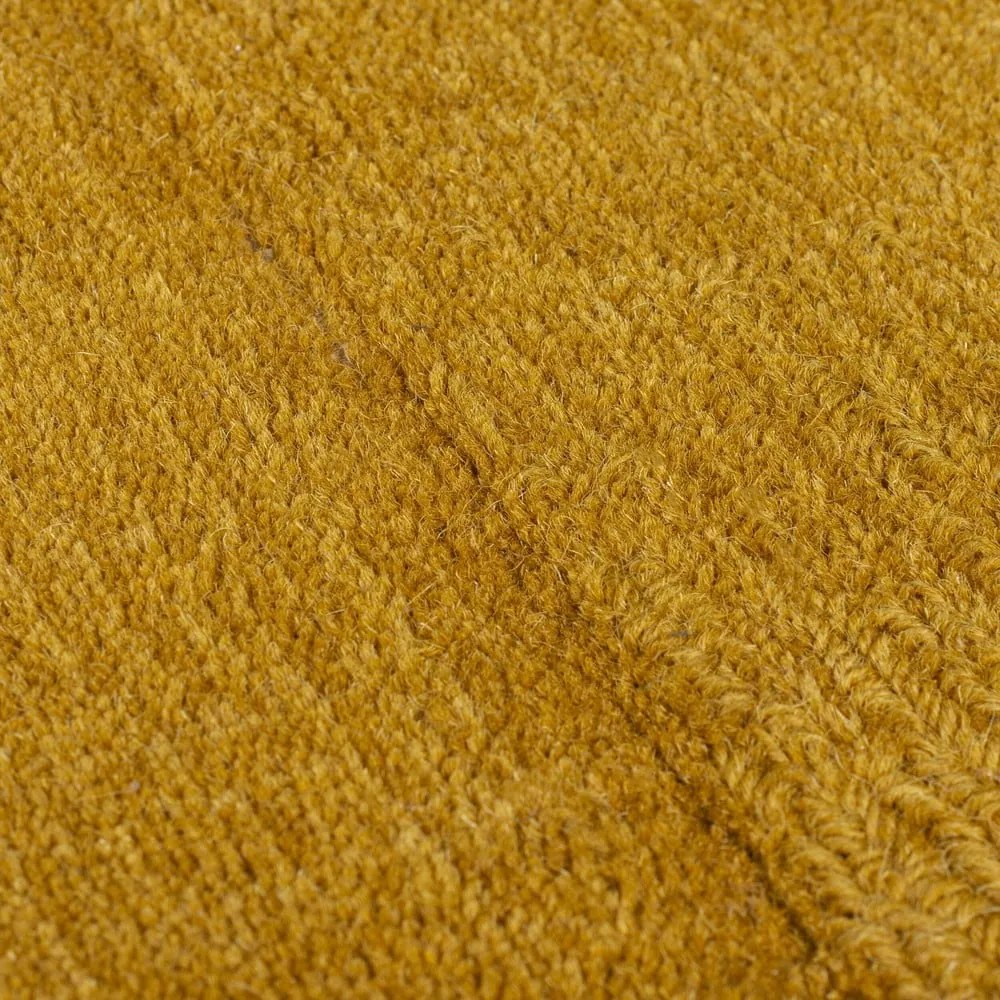 Wełniany dywan tkany ręcznie w kolorze ochry 200x290 cm Demi Check Ombre – Flair Rugs
